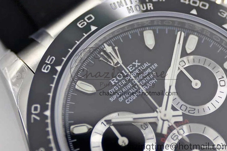 0129 Refined Daytona 116519 SS TWF 1:1 Best Edition 904L Steel Black Dial on Oysterflex Strap A 2409